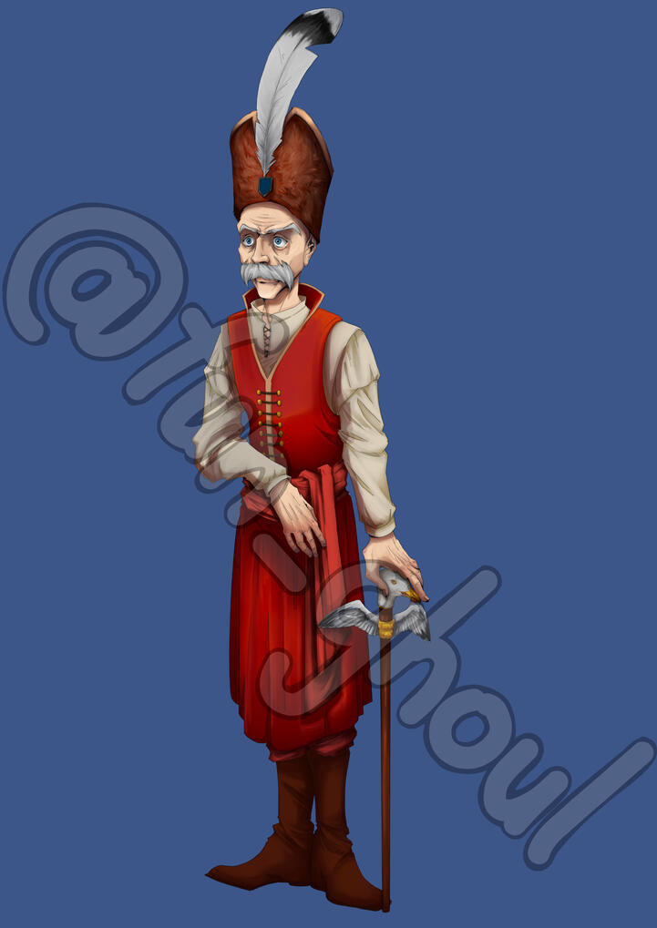 custom design for a DnD campaign - rendered fullbody